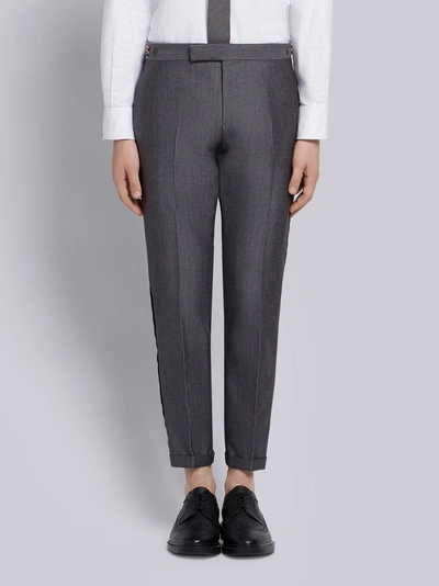 Shop Thom Browne Selvedge Stripe Skinny-fit Trouser In Grey