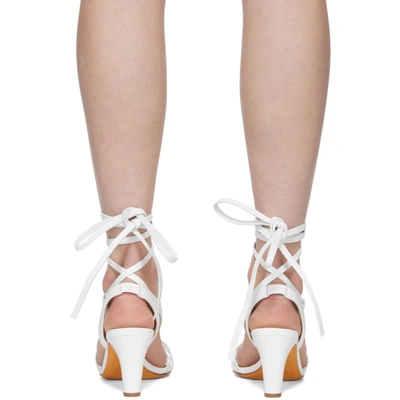 Shop Maryam Nassir Zadeh White Maribel Strappy Sandals