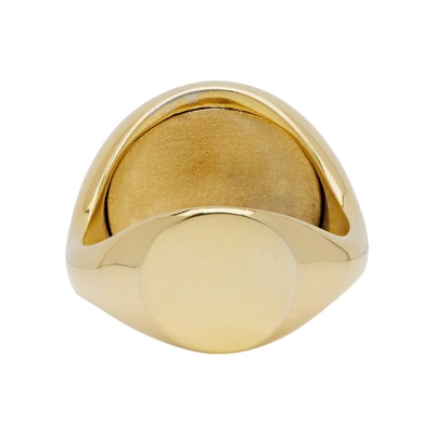 Shop Alan Crocetti Gold Hybrid Ring In Yllw Gold