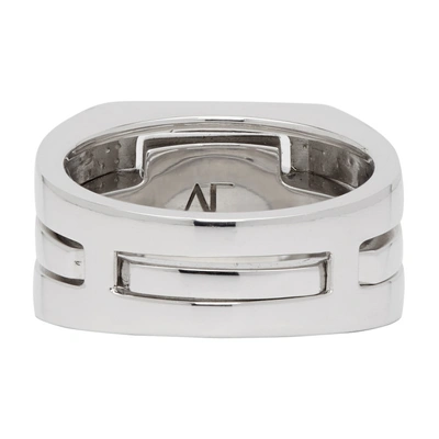 Shop Alan Crocetti Silver Puzzle Ring In Strl Slvr