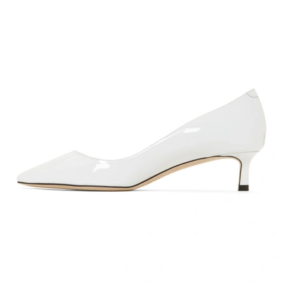 Shop Jimmy Choo Ssense Exclusive White Patent Romy 40 Heels