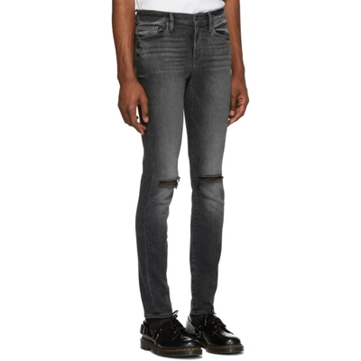 Shop Frame Grey Lhomme Skinny Jeans In Hubbell