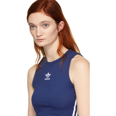 Adidas Originals Adidas Women's Originals Crop Tank Top In Dark Blue |  ModeSens