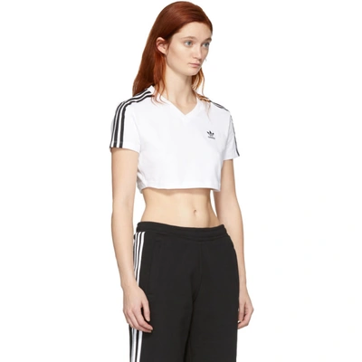 Shop Adidas Originals White Cropped T-shirt