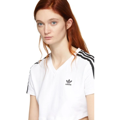 Shop Adidas Originals White Cropped T-shirt