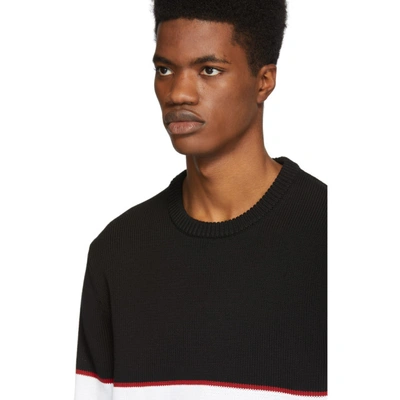Shop Givenchy Black Reverse Logo Sweater In 001 Black