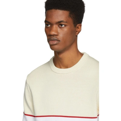 Shop Givenchy Off-white Reverse Logo Sweater In 130 White
