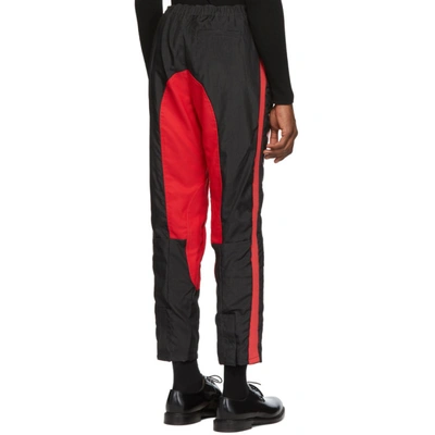 Shop Givenchy Black And Red Two-toned Biker Pants In 001 Black