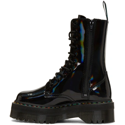Shop Dr. Martens' Dr. Martens Black Rainbow Jadon Platform Boots