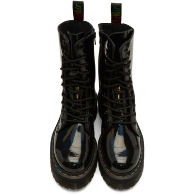 Shop Dr. Martens' Dr. Martens Black Rainbow Jadon Platform Boots