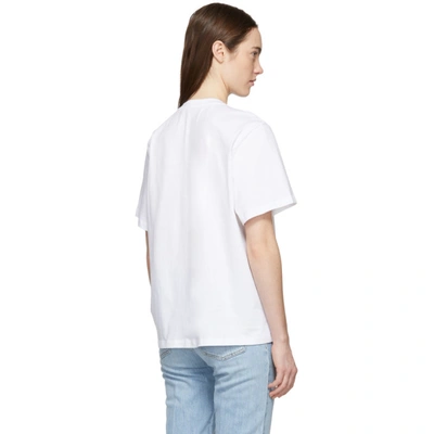 Shop Stella Mccartney White Foil Print T-shirt In 9000 White