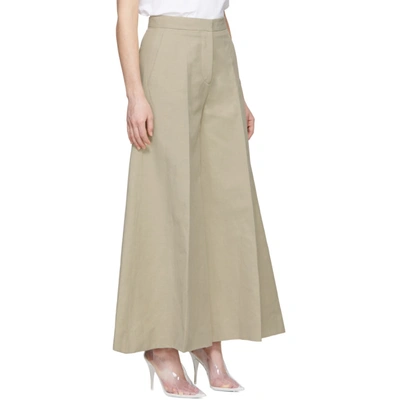 Shop Stella Mccartney Beige Wide-leg Trousers In 9700 - Beig