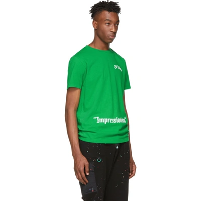 Shop Off-white Green College T-shirt