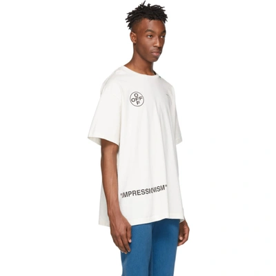 Off white Stencil Arrow print Cotton T shirt In White ModeSens