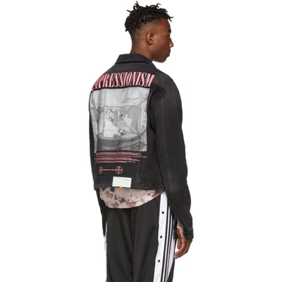 Shop Off-white Black Denim Exaggerated Jacket