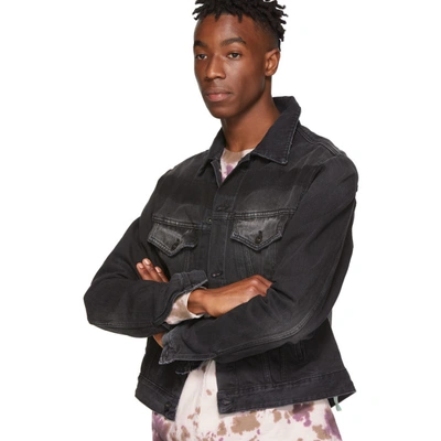 Shop Off-white Black Denim Exaggerated Jacket