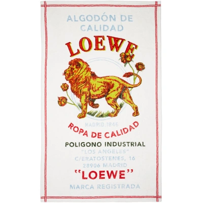 Shop Loewe Multicolor El Leon Blanket In 8100 Yellow