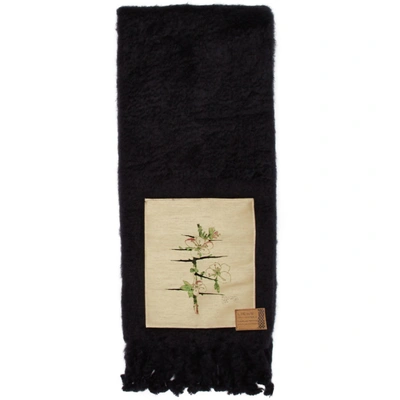 Shop Loewe Black Botanical Blanket