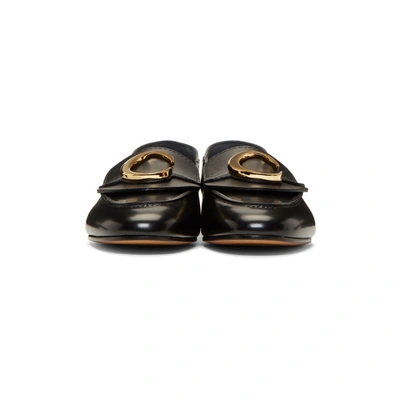 Shop Chloé Chloe Black Chloe C Convertible Loafers In 001 Black