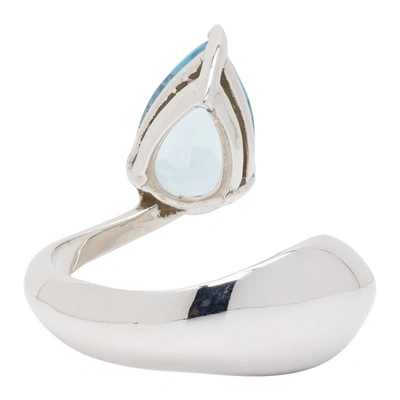 Shop Alan Crocetti Silver 104 Topaz Crystal Ring In Sky
