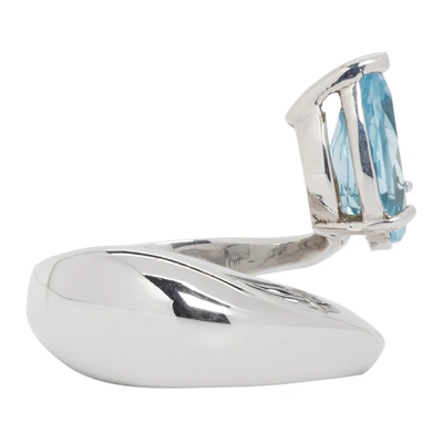 Shop Alan Crocetti Silver 104 Topaz Crystal Ring In Sky