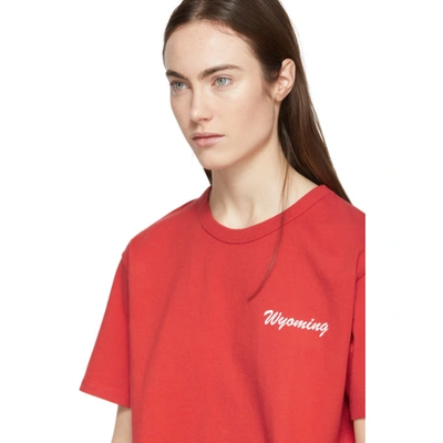 Shop Bianca Chandon Red Wyoming T-shirt