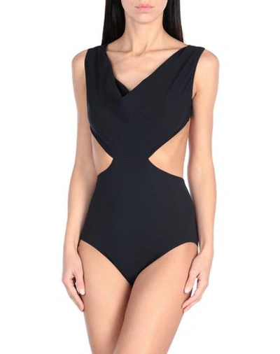 Shop Rick Owens One-piece Swimsuits In Black