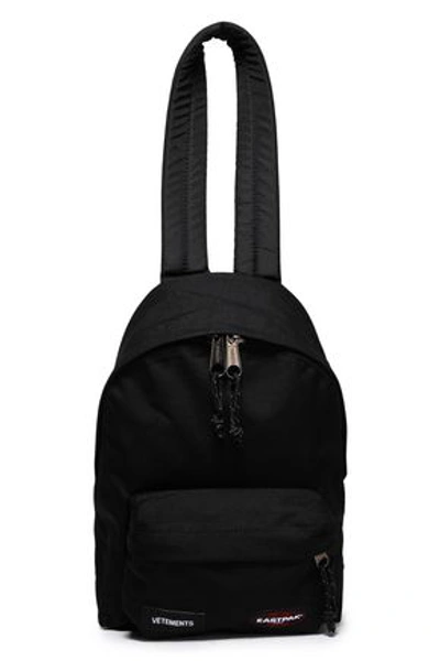 Shop Vetements Woman Canvas Backpack Black