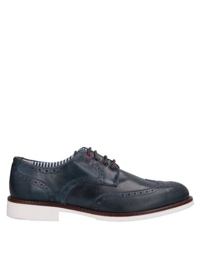 Shop Dama Laced Shoes In Dark Blue