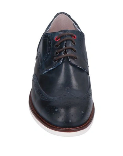 Shop Dama Laced Shoes In Dark Blue