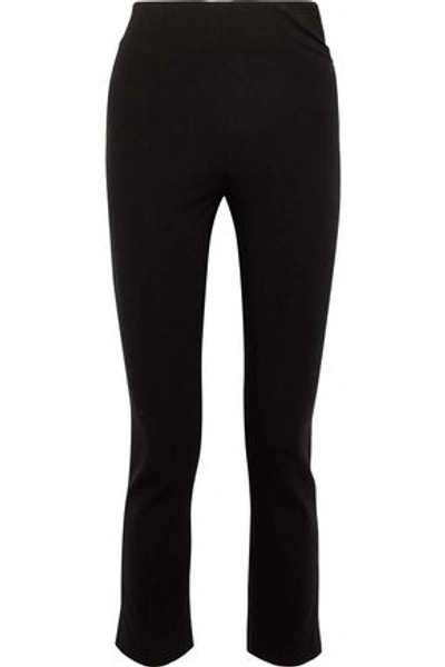 Shop Tome Woman Cropped Stretch-knit Skinny Pants Black