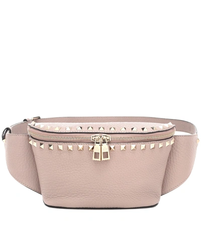 Shop Valentino Rockstud Spike Leather Belt Bag In Pink