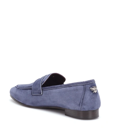 Shop Bougeotte Flaneur Suede Loafers In Blue