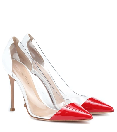 Shop Gianvito Rossi Plexi 105 Patent Leather Pumps In Red