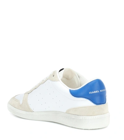 Shop Isabel Marant Bulian Leather And Suede Sneakers In White