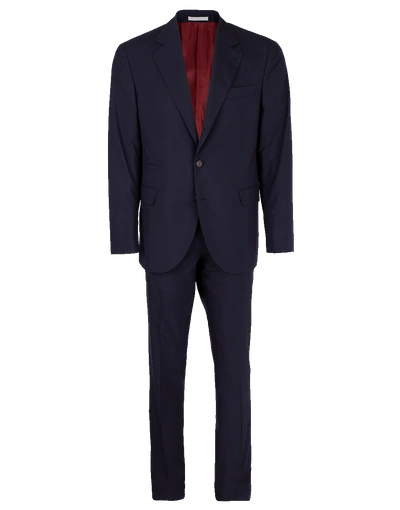 Shop Brunello Cucinelli Travel Suit In Navy