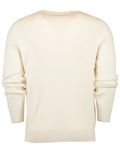 Shop Brunello Cucinelli English Ribbed Cashmere Jumper In Ecru