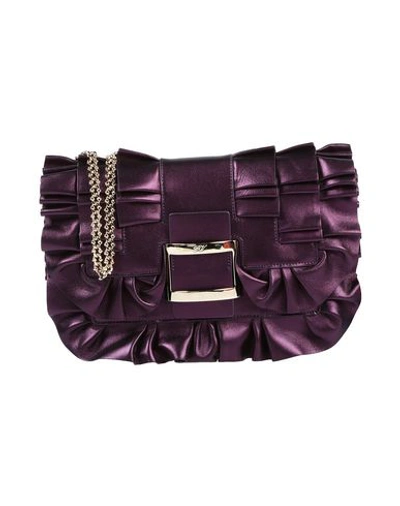Shop Roger Vivier Cross-body Bags In Dark Purple