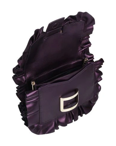 Shop Roger Vivier Cross-body Bags In Dark Purple