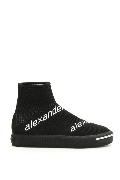 Shop Alexander Wang Pia Sneakers In Black (black)