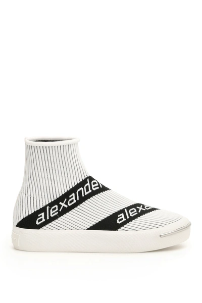 Shop Alexander Wang Pia Sneakers In White|bianco