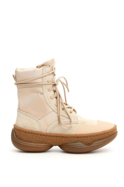 Shop Alexander Wang A1 Combat Boots In Sand|beige