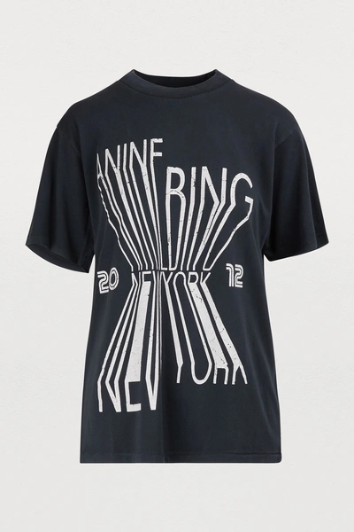 Shop Anine Bing Bing New-york T-shirt In Black