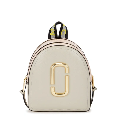 Shop Marc Jacobs Pack Shot Leather Backpack In Grey