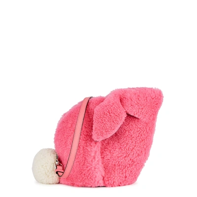 Shop Loewe Bunny Pink Shearling Cross-body Bag