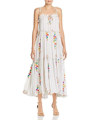 Shop All Things Mochi Mady Maxi Dress In White/gray