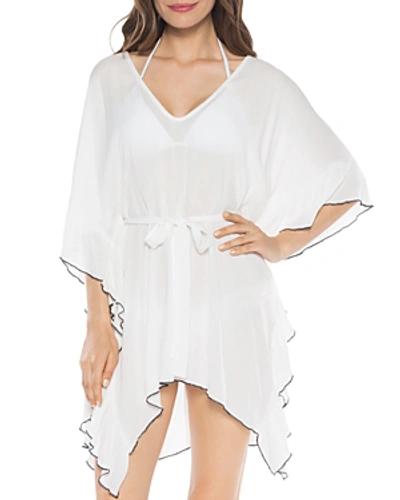 Shop Isabella Rose Crinkle Time Tunic Swim Cover-up In White