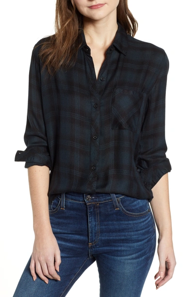 Shop Rails Hunter Plaid Shirt In Black/ Sacramento