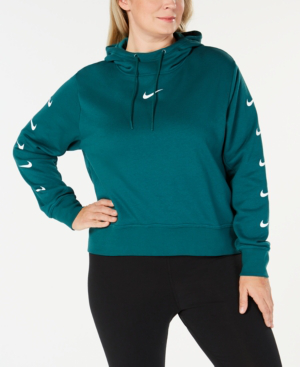 nike swoosh hoodie green