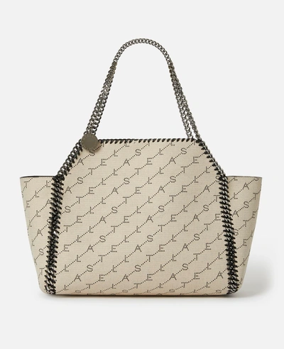 Shop Stella Mccartney Falabella Reversible Monogram Tote In Beige